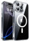 CANSHN Magnetic for iPhone 16 Pro Case Clear, Upgraded [Full Camera Protection] [Compatible with Magsafe] Non-Yellowing Protective Shockproof Bumper Phone Case 6.3 inch - Clear