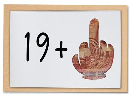 Freche Karten - Witziges Geldgeschenk zum 20. Geburtstag - witzige Geburtstagskarte - 20 Jahre Geburtstag Freund - Karte Geld Mann - Geschenk Geld - DIN A6 (19+1)