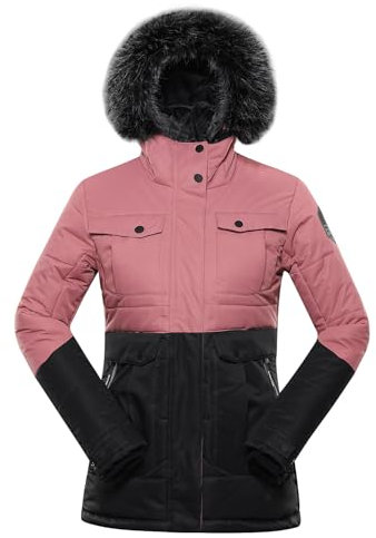 ALPINE PRO EGYPA Damen Winterjacke, Outdoor Jacke, Leicht Wanderjacke, Skijacke, Sportjacke, Funktionsjacke, PUFFY Stil, Bergjacke, Winddichte, Wasserdichte und Atmungsaktive Jacke mit Warmfutter