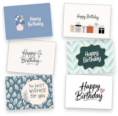 Edition Seidel Set 25 Geburtstagskarten Postkarten Glückwunschkarte Grusskarte Geburtstag Geburtstagskarte Mann Frau Kinder für ihn für sie Karten Happy Birthday Sprüche