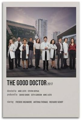 The Good Doctor TV Series Characters Poster Poster Dekorative Malerei Leinwand Wandkunst Wohnzimmer Poster Schlafzimmer Malerei,Wandkunst Bilddruck Moderne Familienzimmer Dekor 08x12inch(20x30cm)