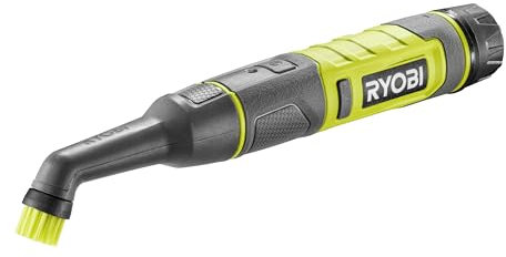 RYOBI RDS4-0 - Cepillo de 4 voltios para Fregadero, Lavabo, Ducha, plástico, cerámica, Resistente al Agua IPX7, Incluye 4 cepillos Intercambiables