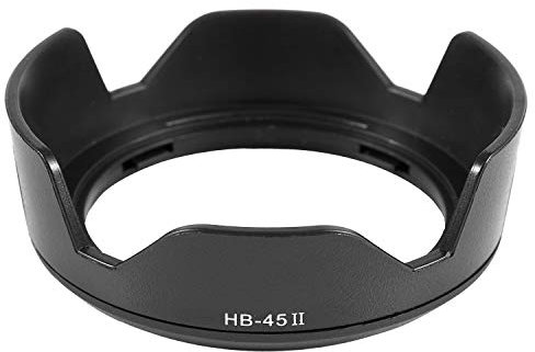 Cpolebev Lens Hood Kamera HB-45 II Bajonett-Gegenlichtblende Fuer AF-S DX NIKKOR 18-55mm F / 3.5-5.6G VR Schwarz