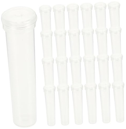 UKCOCO 25pezzi Tubi Plastica Trasparenti Nutrizione Per Fiori Provetta Conservazione Fresh Flower Tubes Per Fioristi e Facili Da Pulire