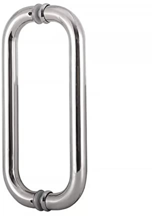 XRPOUXMTE Push-Pull-Glastürgriffe, strapazierfähig, doppelseitiger Türdrücker für Ausgangstüren, gewerblicher Türdrücker und Ziehgriff, 5 (Silber 73 cm (28 3/4 Zoll) * 70 cm)