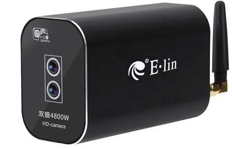 Lazmin112 Webcam Double 8K pour Streaming, 48 Mpx, Zoom 20x, Autofocus 0,3 s, 1080p 60 IPS, avec Trou pour Trépied, Télécommande, Webcam pour Commerce en Direct, Streaming en Direct