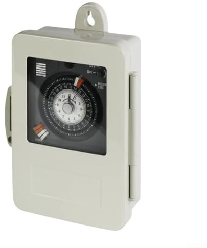 TB330 30A250VAC Schwarz Mechanische Zeitschaltuhr, DIN-Schiene Programmierbare Zeitschaltuhr, für verschiedene elektrische Systeme Haussicherheit, schreckt Einbrecher ab