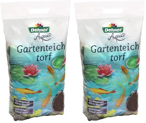 Dehner Aqua Gartenteich-Torf, 10 l (Packung mit 2)