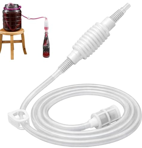QYHON Brew Siphonröhre Silikon Set – Weinheber mit Pumpe, Weinheber Abfüllschlauch & Brewing Siphon Hose, Wein Vakuumpumpe mit Weinfilter & Likörfilter für Wein- & Bierherstellung