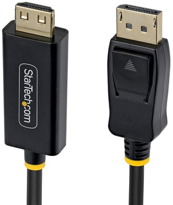 StarTech 3m DisplayPort auf HDMI Adapterkabel, griffiger HDMI Stecker, 4K 60Hz und 1440p 120Hz, HDR, unidirektionales Kabel für Desktop, Lenovo, Dell, HP