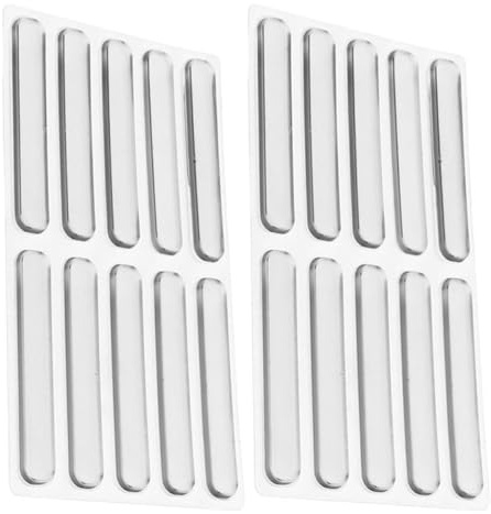 HOMSFOU 20pcs Bandes Pare-Chocs en Silicone Transparentes Autocollantes pour Portes D'armoire et Tiroirs, Tapis Antidérapants pour Tables en Verre et Chaises, Protection Facile à