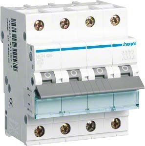 Disjoncteur 4 pôles C-25A, 6kA MCN425 3250614311628 Hager