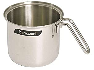 Barazzoni, Bollilatte ø12cm, Serie Bonita, Capacità 1,0 Lt, Acciaio Inox 18/10, Adatto per Induzione, Made in Italy