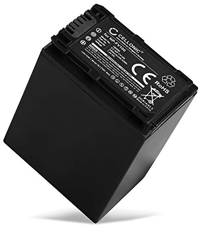 CELLONIC, Batteria per Fotocamera, Compatibile con Sony AX53 4K HANDYCAM FDR-AX53, NP-FV70, NP-FV50 (7.4V, 3300mAh)