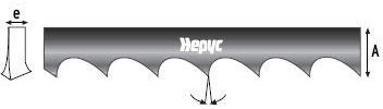 Hepyc 73050801440-Lame de scie à ruban pour scies et couronnes L 1440 mm (8/12 tpi (DV) M42-13 x 0,65)