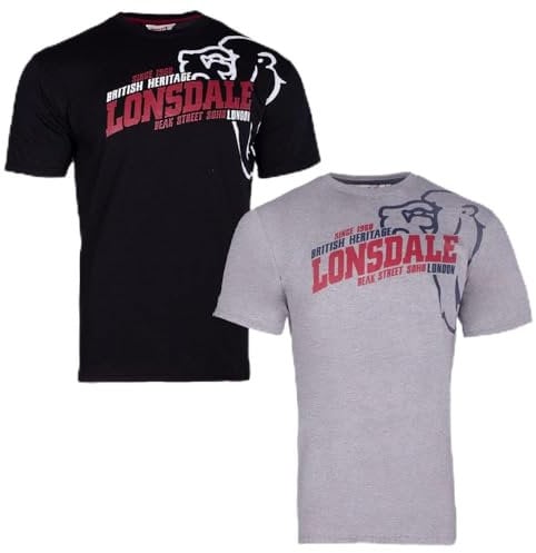 Lonsdale Herren Walkley T-Shirt, Weiß, M EU