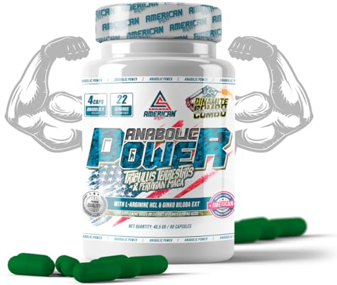 AS American Suplement | Pouvoir anabolisant | 90 Gélules | Saveur Neutre | Anabolisant naturel | Aide à Augmenter votre Masse Musculaire | Enrichi en Ginkgo Biloba