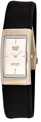 OSCO Steel Damen-Armbanduhr mit Kautschuk-Armband 3045 (Silber)