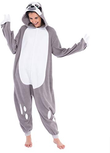 Spooktacular Creations Adult Unisex jumpsuit jumpsuit Plush Dressing Up Sloth Animal Costume (XL)