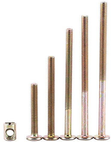 10 unids M6 Tornillos de Acero al Carbono Tornillos Con Tuercas Barril Tuerca Pasador Conector de Muebles Sujetador(80mm)
