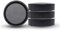 MAUL Magnet MAULsolid, SB-Verpackung – bruchsichere und kleine Magnete für einen vielseitigen Einsatz – Magnet rund mit modernem Design – Ø 32 x 9,6 mm – 4er Pack – schwarz
