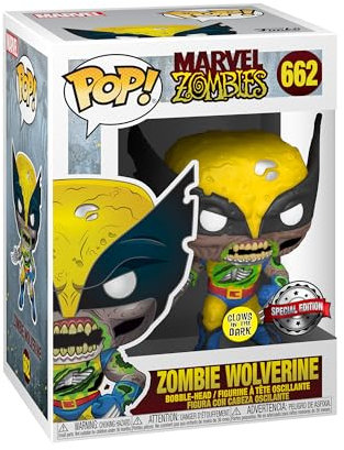 Funko Pop! Marvel: Marvel Zombies - Wolverine - Brilla en la Oscuridad - Figura de Vinilo Coleccionable - Idea de Regalo - Mercancia Oficial - Juguetes para Niños y Adultos - Movies Fans