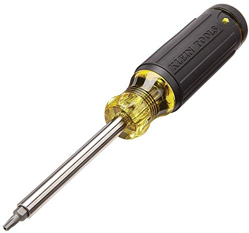 Klein Tools 32307 Destornillador a prueba de manipulaciones multibits, herramienta 27 en 1 con Torx, Hex, Torq y puntas de llave con destornillador de tuerca de 1/4 pulgadas