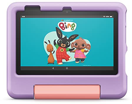 Amazon Fire 7 Kids tablet | 7 display, ages 3–7, includes ads-free books, games and videos that children love, parental controls, 10-hour battery, 16 GB