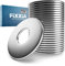 FIXXIA® Rondelle in acciaio inox M5, set da 25, lavatrici in acciaio inox, DIN 9021, rondelle per carrozzeria M5, diametro grande, rondelle M5