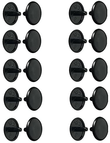 cyclingcolors 20x Cache Trou Plastique Universel 12mm x 2.5mm cruciforme Capuchon Protection Meuble Table Placard étagère (Noir)