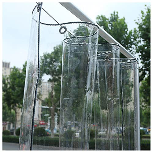 Lona transparente 3x4m,lona impermeable pvc,con ojales reforzados,cubierta de lona plástico plegable exteriores,lona industrial multiusos para plantas,jardines,invernaderos,1.3x2.5m/4.3*8.2ft
