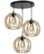 Light-Home Timber Hängelampe aus Holz und Metall - Esstischlampe Industrial für Kuche und Esszimmer - Pendelleuchte über Esstisch Schwarz/Braun - Runden