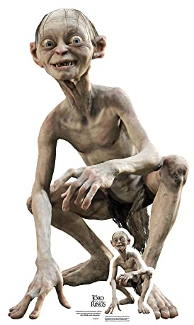 Star Cutouts SC4128 Gollum Lifesize Cardboard Cutout with Mini – Lord of the Rings Collector Display, Fantasy Party Decoration & Fan Gift