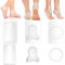 Mepase 6 Stück Gel-Knöchelpolster Knöchelschutz Bandage Roller Skates Zubehör für Männer Frauen Stiefel Eislaufen Hockey Inline Wandern Reiten Ski Knöchelschutz