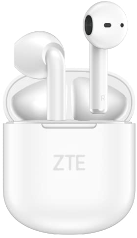 ZTE Buds Kabellose Kopfhörer, TWS, Bluetooth 5.0, 23 Stunden Akku, HD-Mikrofon, Touch-Steuerung, ENC-Geräuschunterdrückung, IPX4 wasserdicht, USB-C-Aufladung, Weiß