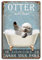 Lustiger Spruch Badezimmer WC Schild Lustig Otter Retro Blechschild Personalisiert Kunstdruck Poster für Garage Bar Hotel Mann Höhle Deko
