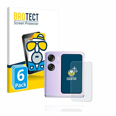 BROTECT Entspiegelungs-Schutzfolie für Oppo Find N2 Flip (Hinteres Display) (6 Stück) Matte Displayschutz-Folie, Anti-Reflex, Anti-Fingerprint