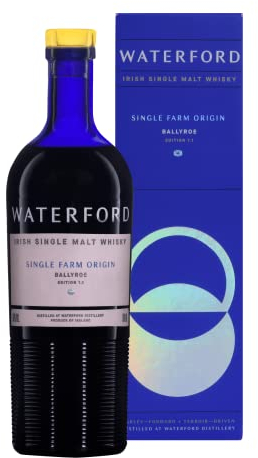 WATERFORD - Whisky Irlandais Single Malt - SFO Ballyroe Edition 1.1 - Notes Fruités & de Chocolat Noir - Origine : Irlande - 50% Alcool - 70 cl