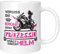 TassenTicker - Motorrad Tasse - Geschenke für Frauen Freundin Frau - Motorradfahrerin - Geschenkidee - Kaffeetasse - lustig - Bikerin - Becher (Weiss)