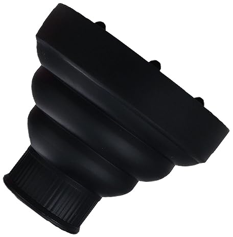 Changyeah Diffuseur Sèche-cheveux, diffuseur universel pour sèche-cheveux,diffuseur en silicone pour la plupart des sèche-cheveux, adaptable à tous les types de sèche-cheveux, séchage délicat,noir