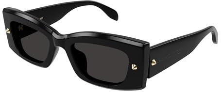 Alexander McQueen Unisex Am0426s Sonnenbrille, Schwarz/Schwarz/Grau, 51