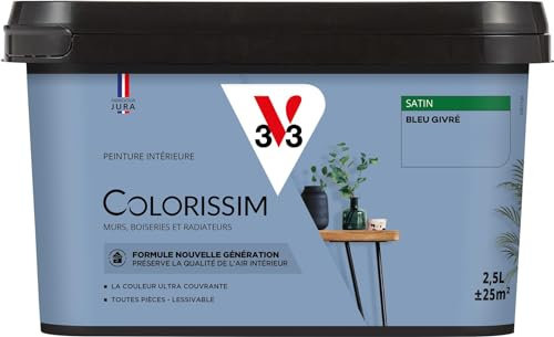 V33 Peinture multi-supports Colorissim® Bleu givré satin 2,5L