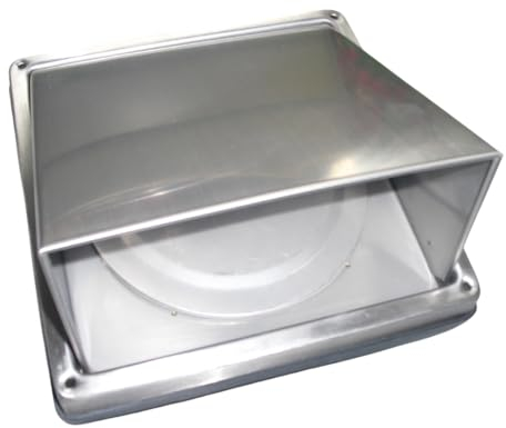 VentilationNord Wetterschutzgitter Ø 100 für Mauerkasten Dunstabzug | Lüftungsgitter aus Edelstahl mit Wandabdichtung | mit Rückstauklappe | Abluftgitter ohne Lamellen