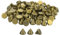 QUARKZMAN 100 Stück Acryl Spike Kegel Nieten, 8x8mm Flachrückseite zum Aufnähen oder Aufkleben, Punk Spike Perlen für Kleidung, Schuhe, Taschenverzierung (Bronze Ton)