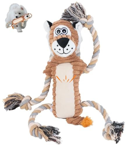 CneeeeeB Squeaky Dog Toys, Tug of War Dog Toy for Large Dogs, Plush Puppy Toys with Pull Rope, Interactive Dog Toys for Small, Middle, and Big Dogs