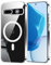 Cover per Google Pixel 7A 5G, Custodia Magnetica Trasparente Compatibile con MagSafe Ricarica Wireless, Antiurto Anti-Graffio Case con Hard PC e TPU Paraurti, Clear