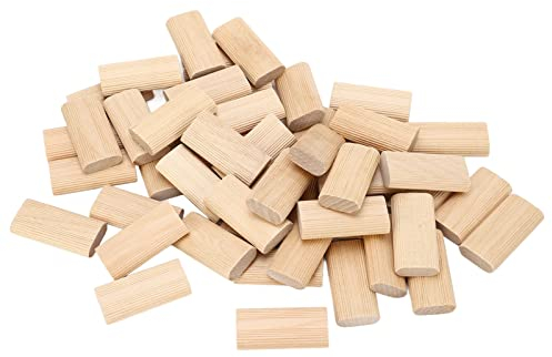 Tenone per Legno, 50 Pezzi Tassello 10x50mm Faggio Rtion Domino Tenoni Sciolti Blocco di Legname per Legname Piatto di Giunzione per Falegnameria
