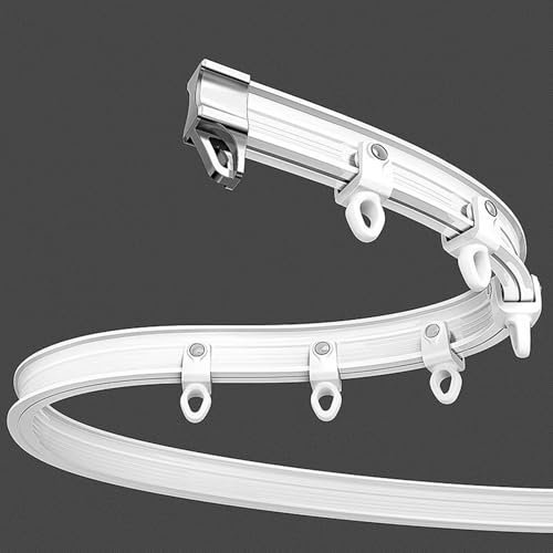 CERTNKI Ceilingmount,14m/46ft, Vorhangschiene Flexibel Und Gebogene, Deckenschiene Gardinen Schienensystem Mit Haken Für Schwere Große Vorhänge, Vorhangschienen Und Beschläge
