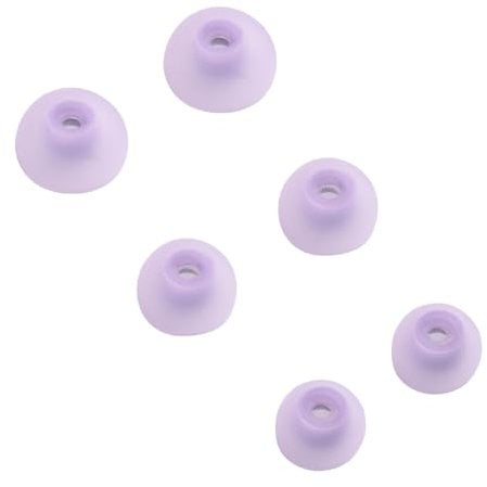 lcyen 3 Pairs of 6pcs Ear Tips Compatible with Samsung Galaxy Buds 2 R177 Earphones Silicone Replacement Earbuds Tips Earbuds Rubber Tips, Silicone Earphone Buds, Small, Medium, Large, Purple