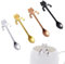 SULIUDAJI 4 piezas cuchara de té de gato cucharas de café colgantes de acero inoxidable cuchara de café de gato de acero inoxidable cucharas de azúcar cuchara de postre